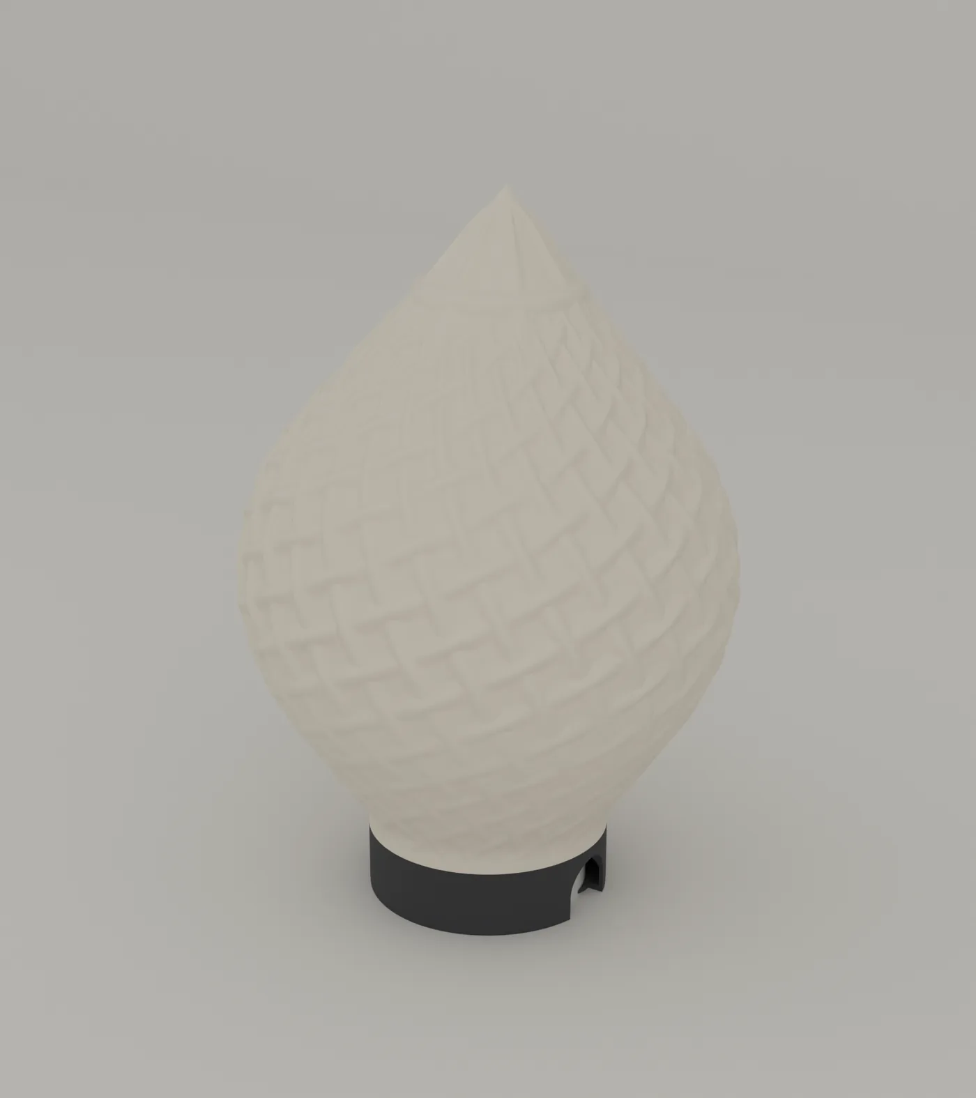 Knot table lamp, woven texture, three-quarter view